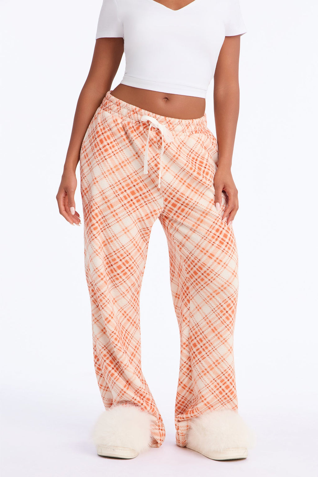 One Of Those Nights Plush PJ Pant - Orange/combo