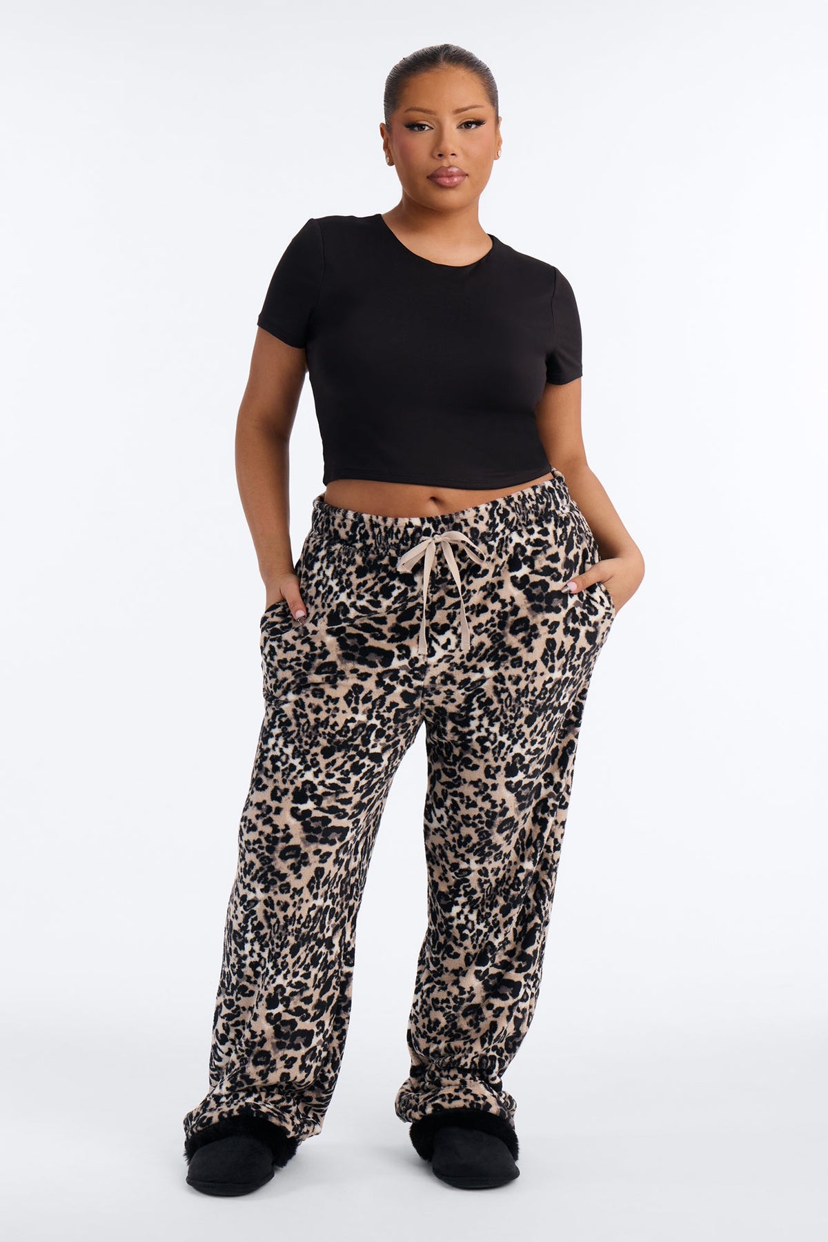 Sleepless Nights Plush PJ Pant - Leopard