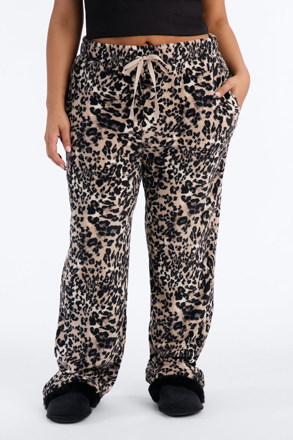 Sleepless Nights Plush PJ Pant - Leopard