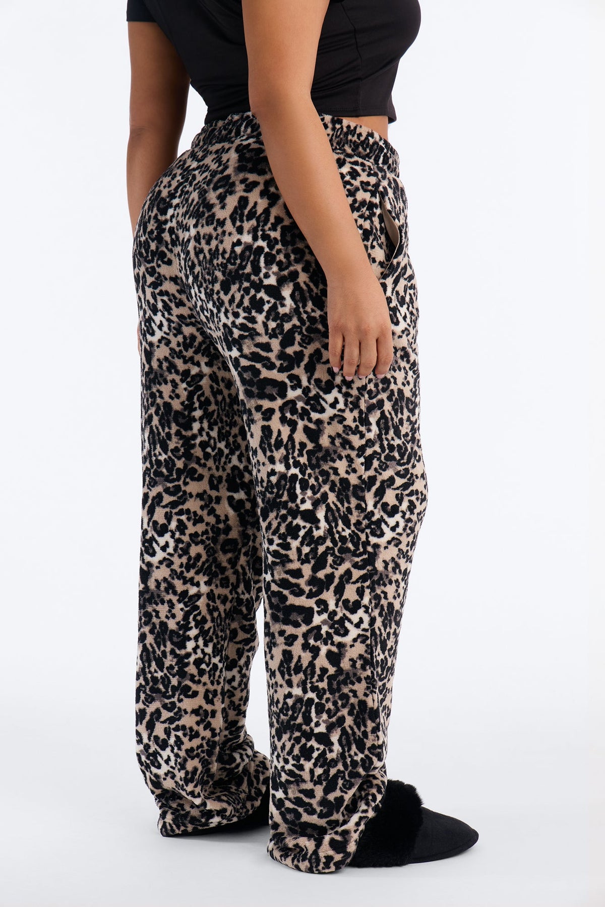 Sleepless Nights Plush PJ Pant - Leopard