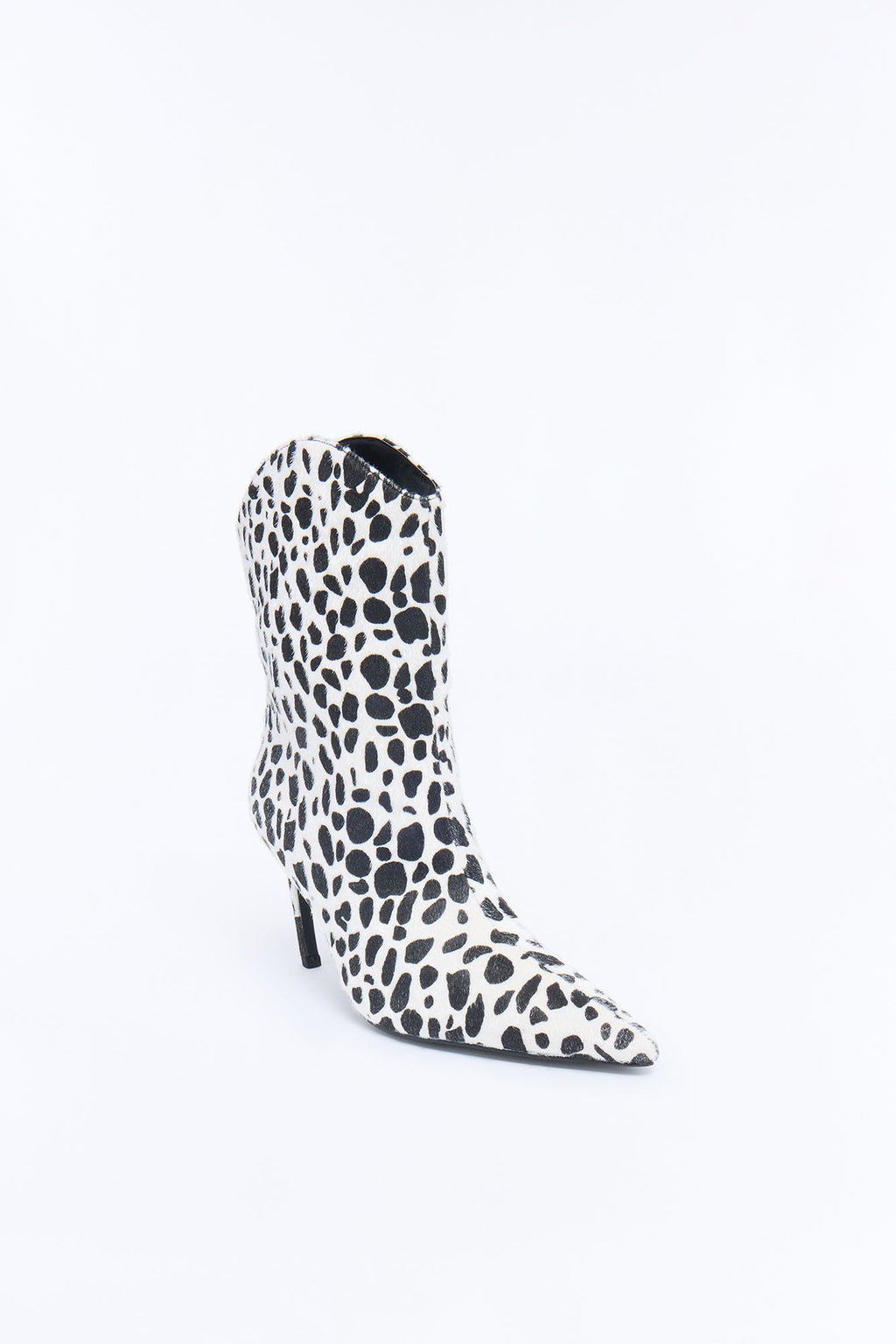 Mae Pointed Toe Booties - White/Black