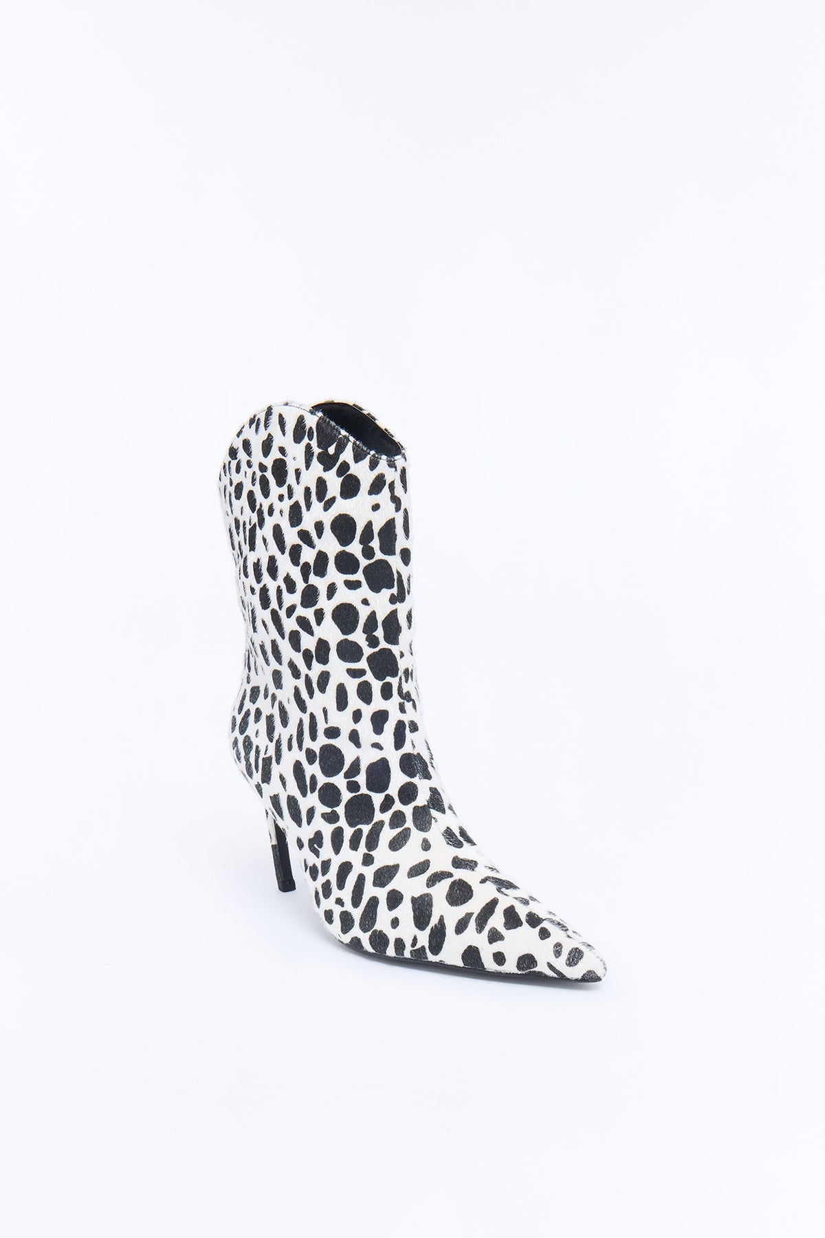 Mae Pointed Toe Booties - White/Black