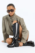Fox Hardware Knee High Boots - Black