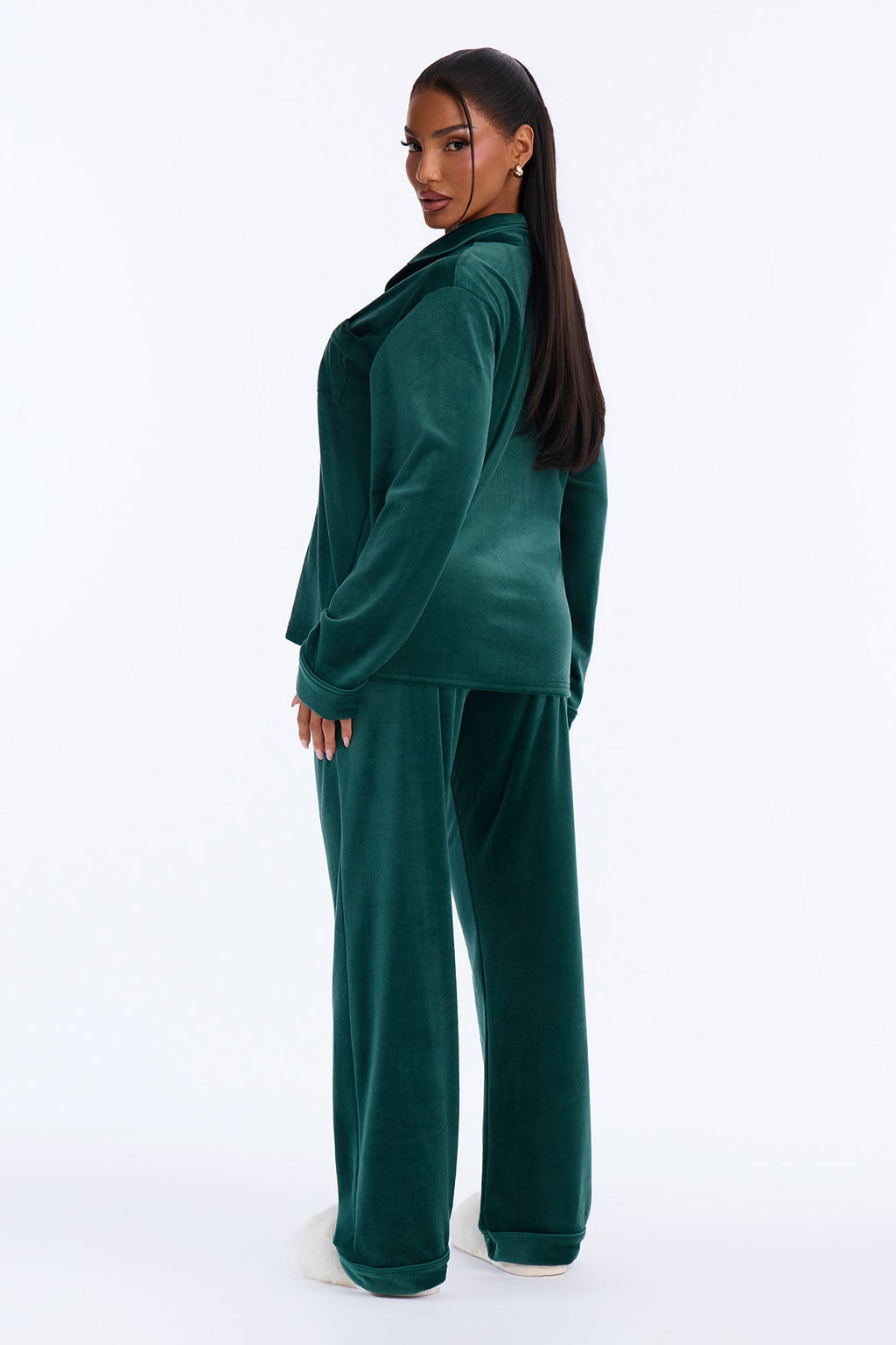 Softy For You Velour PJ Pant Set - Green