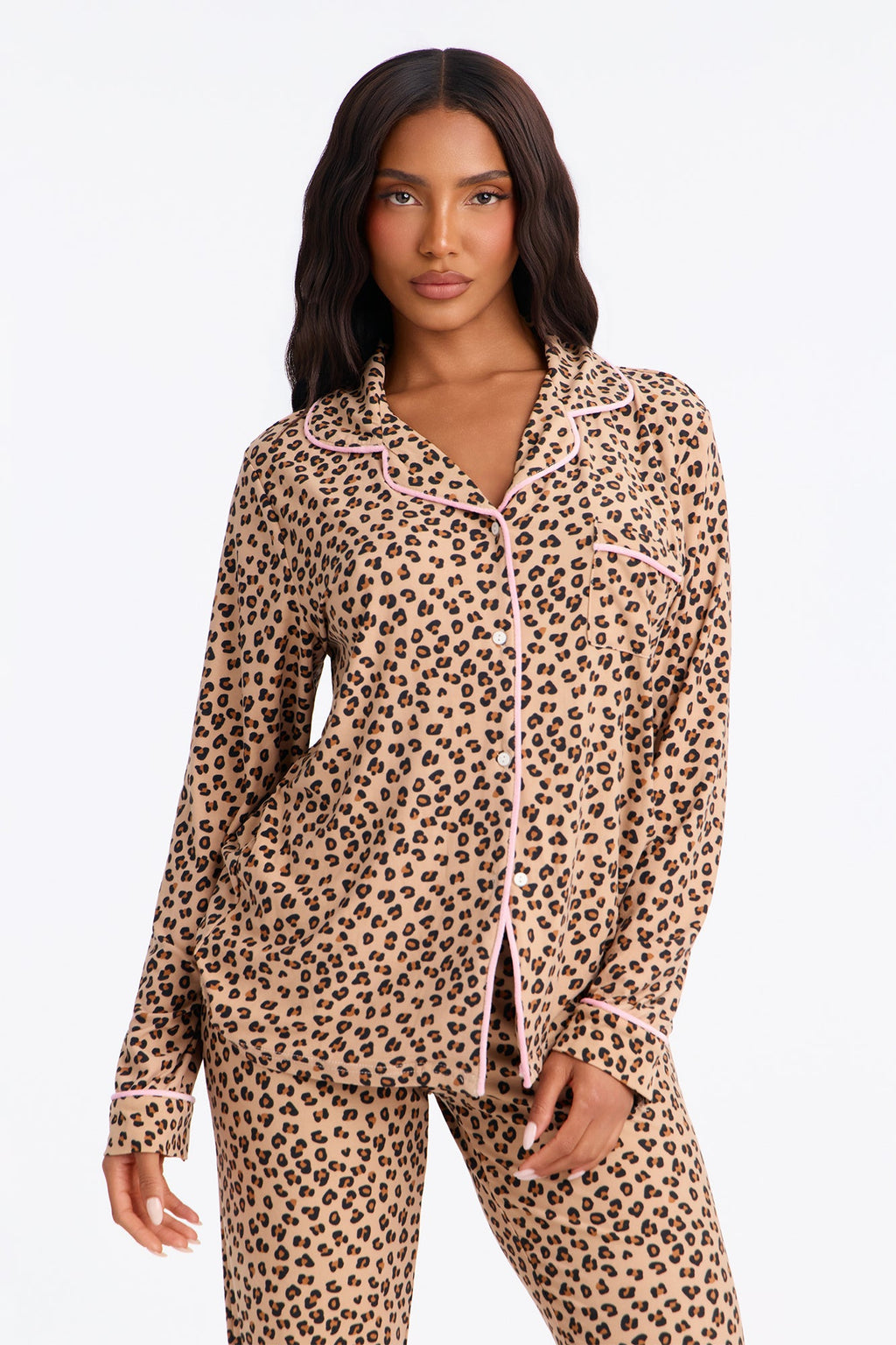 Queen Of Sleep Leopard PJ Pant Set - Leopard