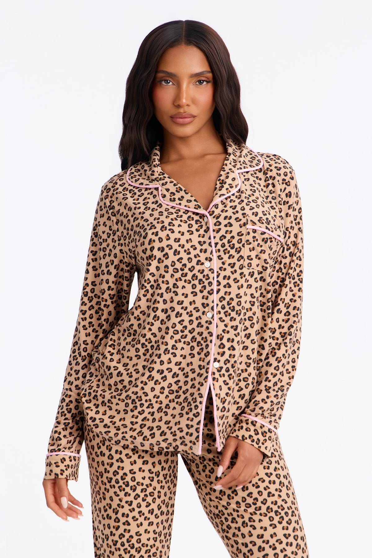Queen Of Sleep Leopard PJ Pant Set - Leopard