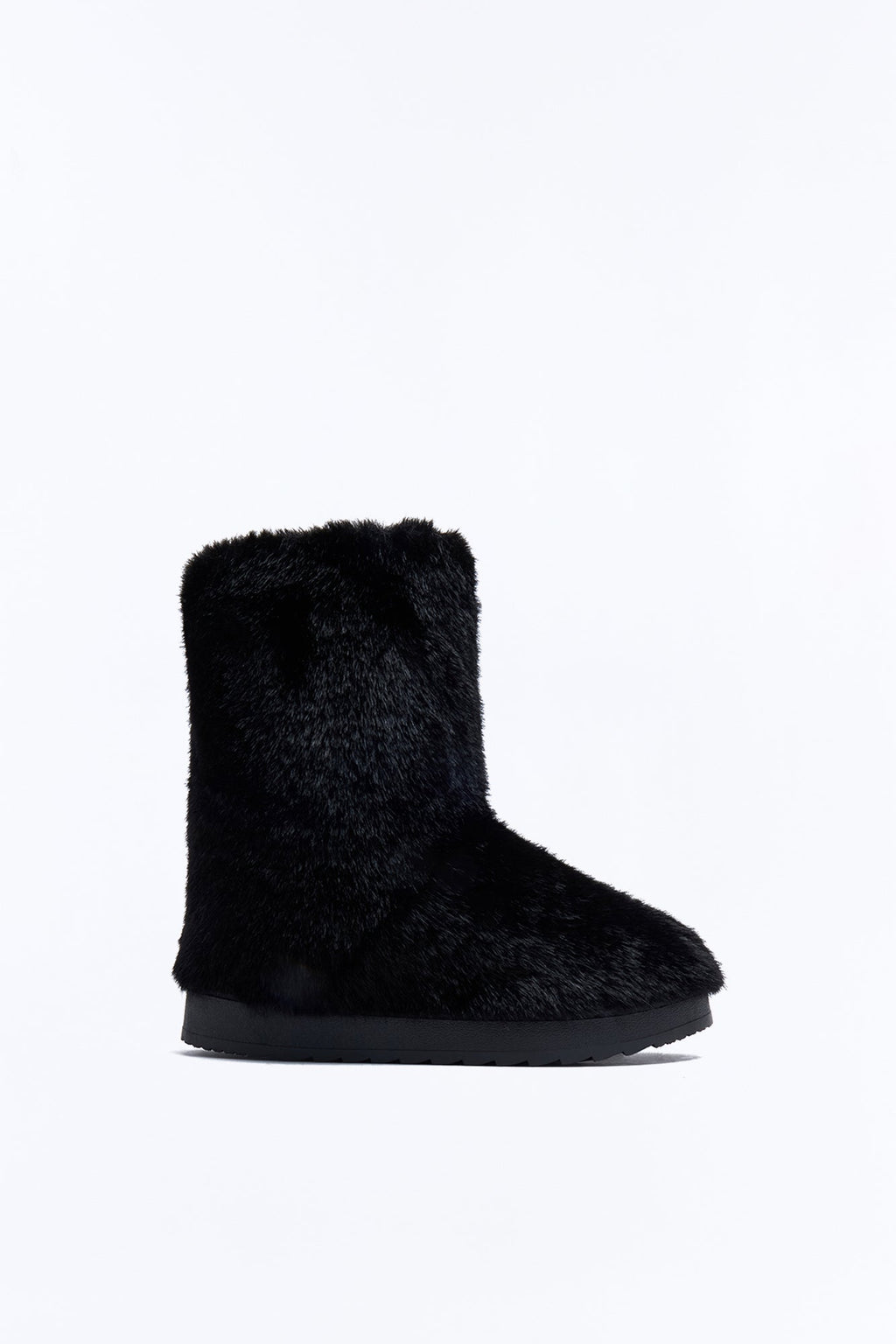 Chill Factor Faux Fur Booties - Black