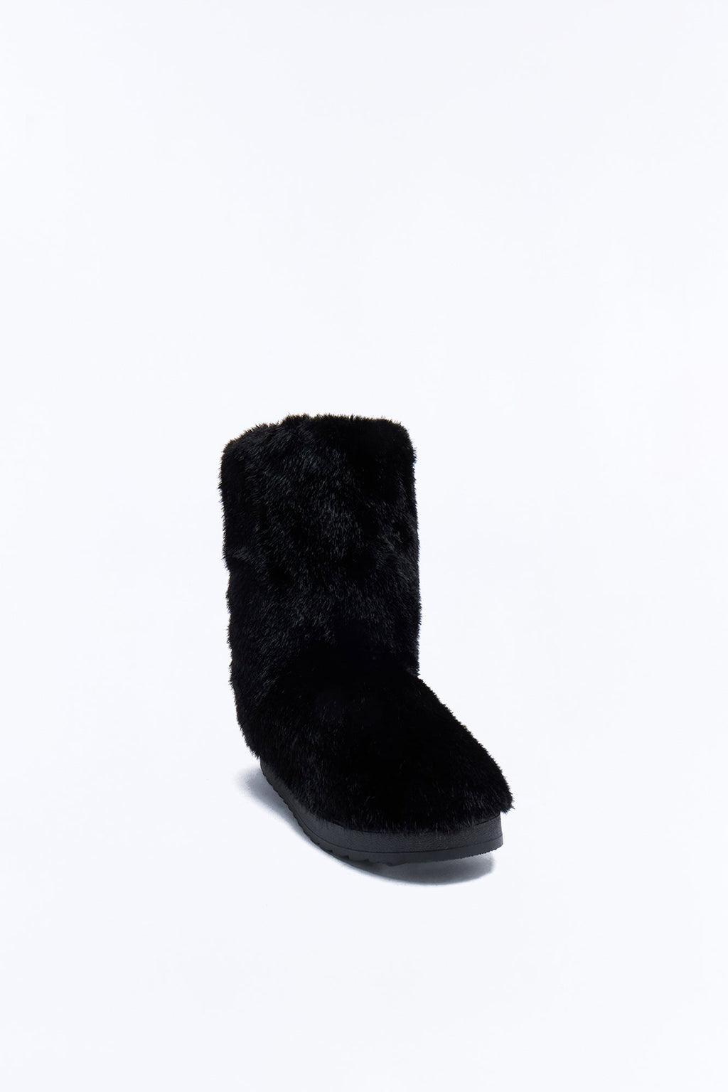 Chill Factor Faux Fur Booties - Black