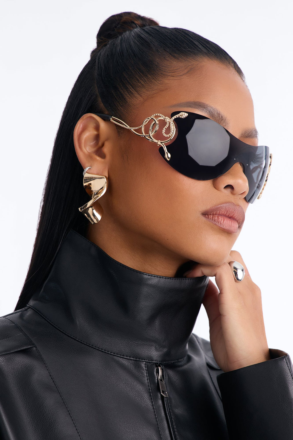 Watch Out For Snakes Glasses - Black/Gold