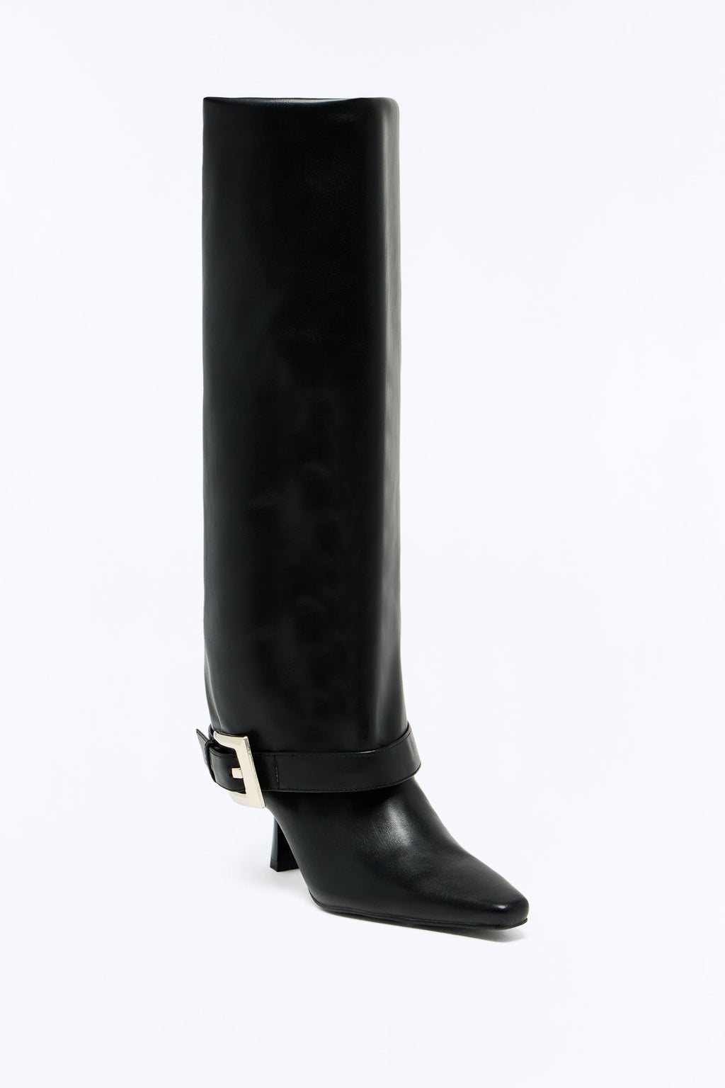 Good Things Only Overlay Heeled Boots - Black