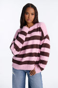 Dreamin' Of Fall Pullover Sweater - Pink/combo