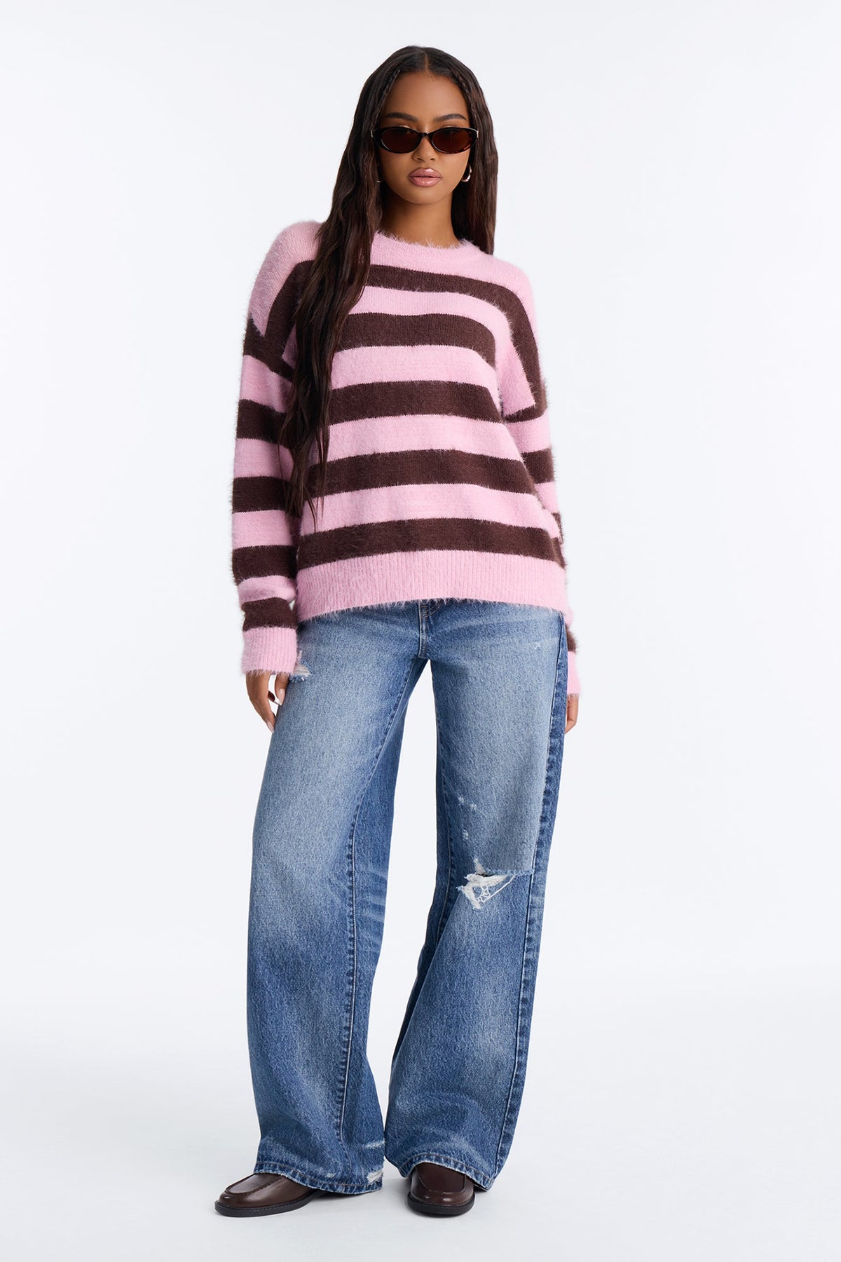 Dreamin' Of Fall Pullover Sweater - Pink/combo