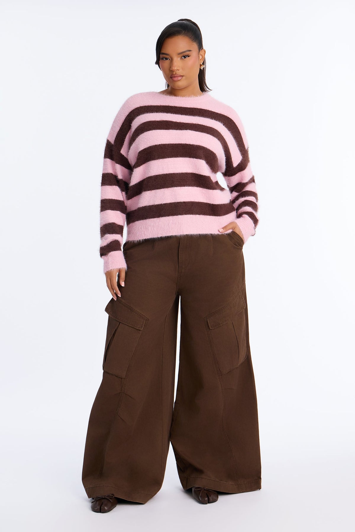 Dreamin' Of Fall Pullover Sweater - Pink/combo