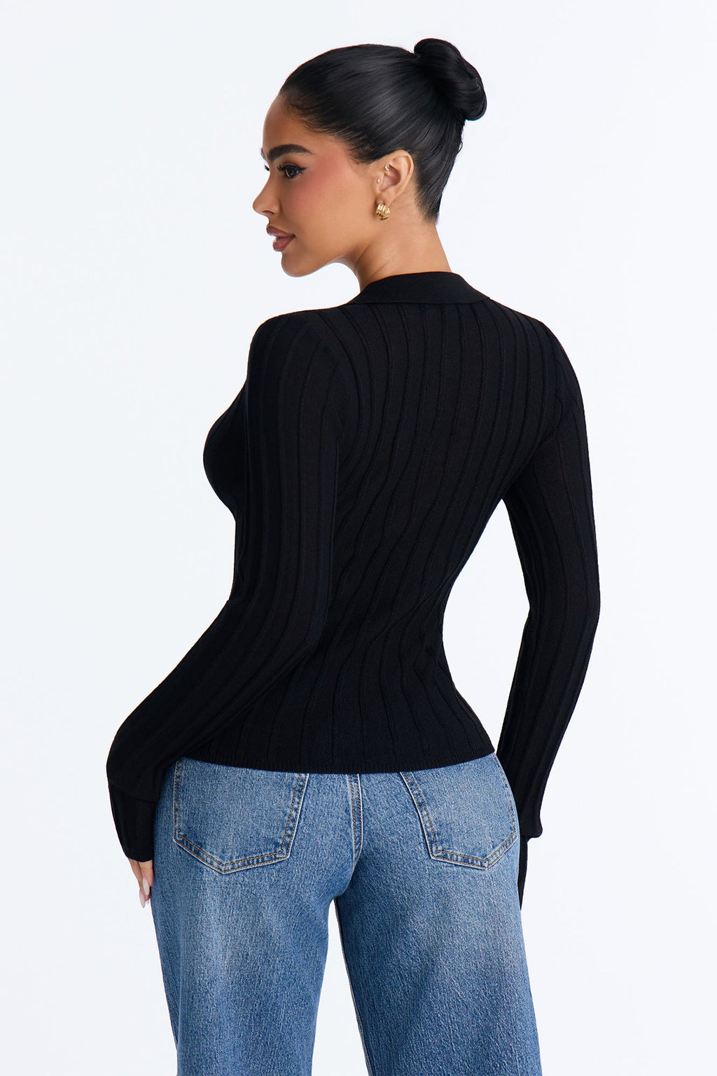 Keep It Coming Sheer Pullover Sweater - Black