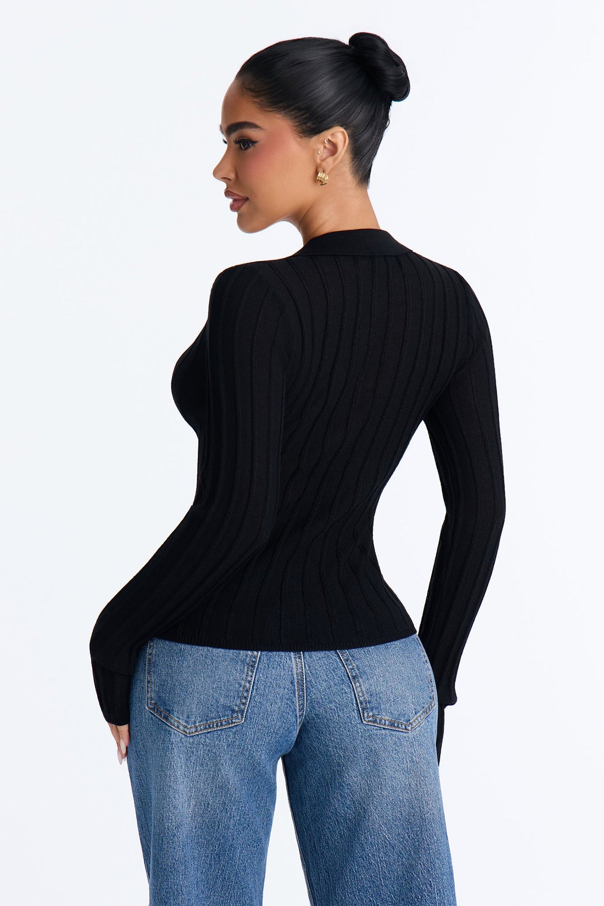 Keep It Coming Sheer Pullover Sweater - Black