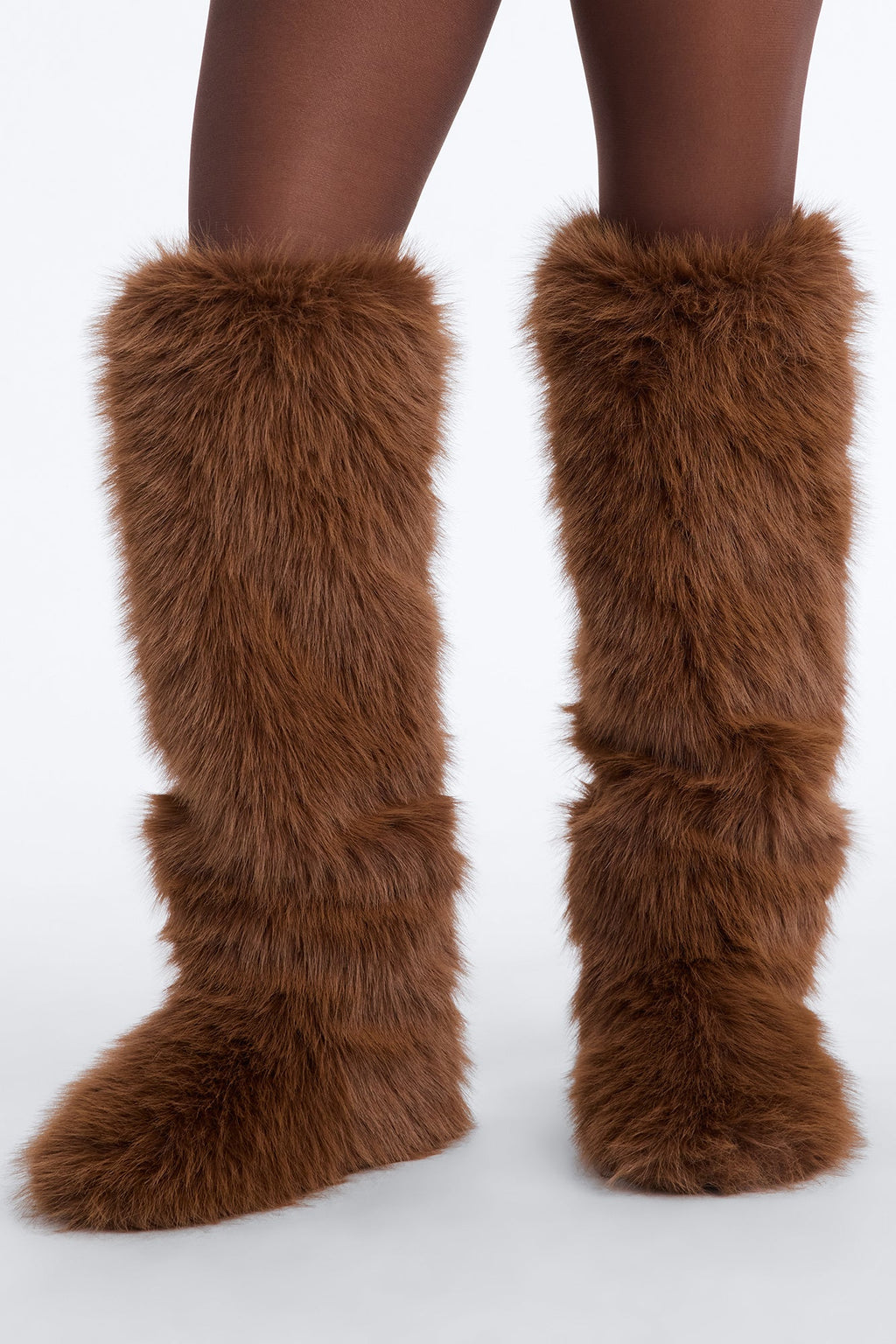 Arctic Faux Fur Boots - Brown