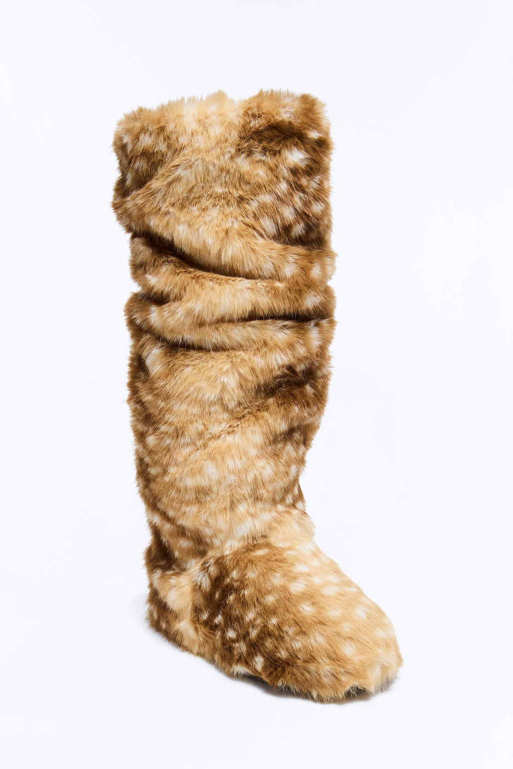 Arctic Faux Fur Boots - Tan/Multi
