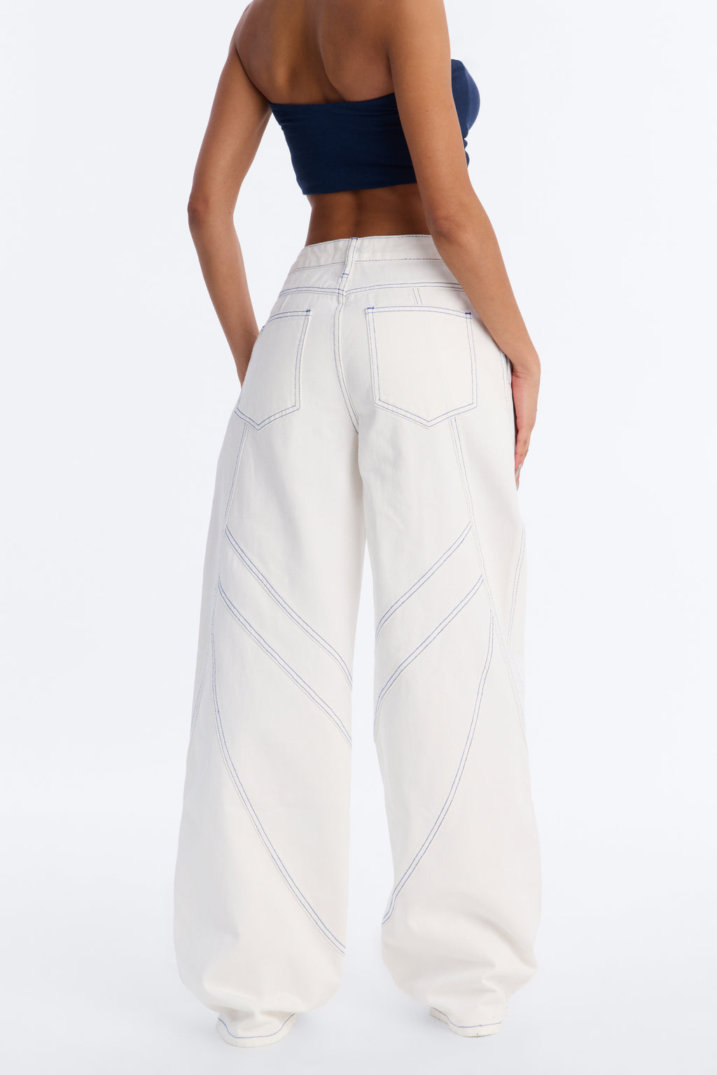 All American Sweetheart Non Stretch Buttonfly Jeans - White