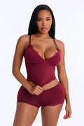 Sugar Plum 2 Piece Cami & Boyshort Set - Purple