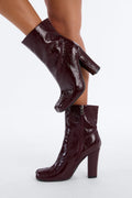 Azriel Tabi Booties - Burgundy