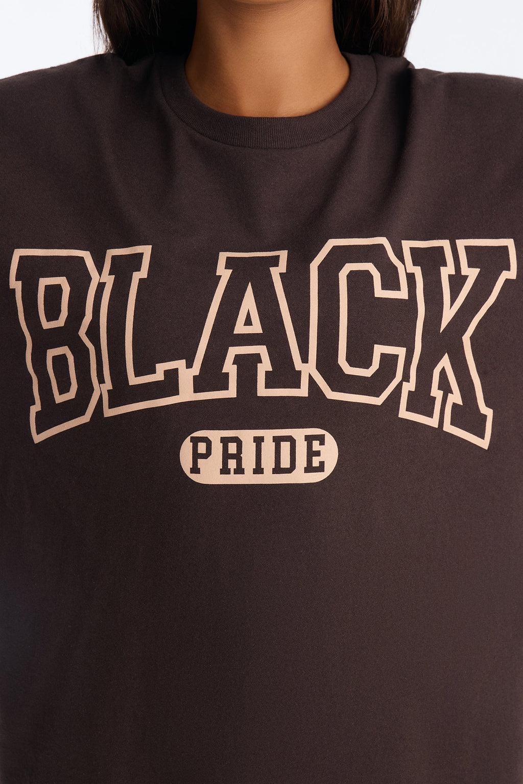 Black Pride Varsity Tee - Chocolate