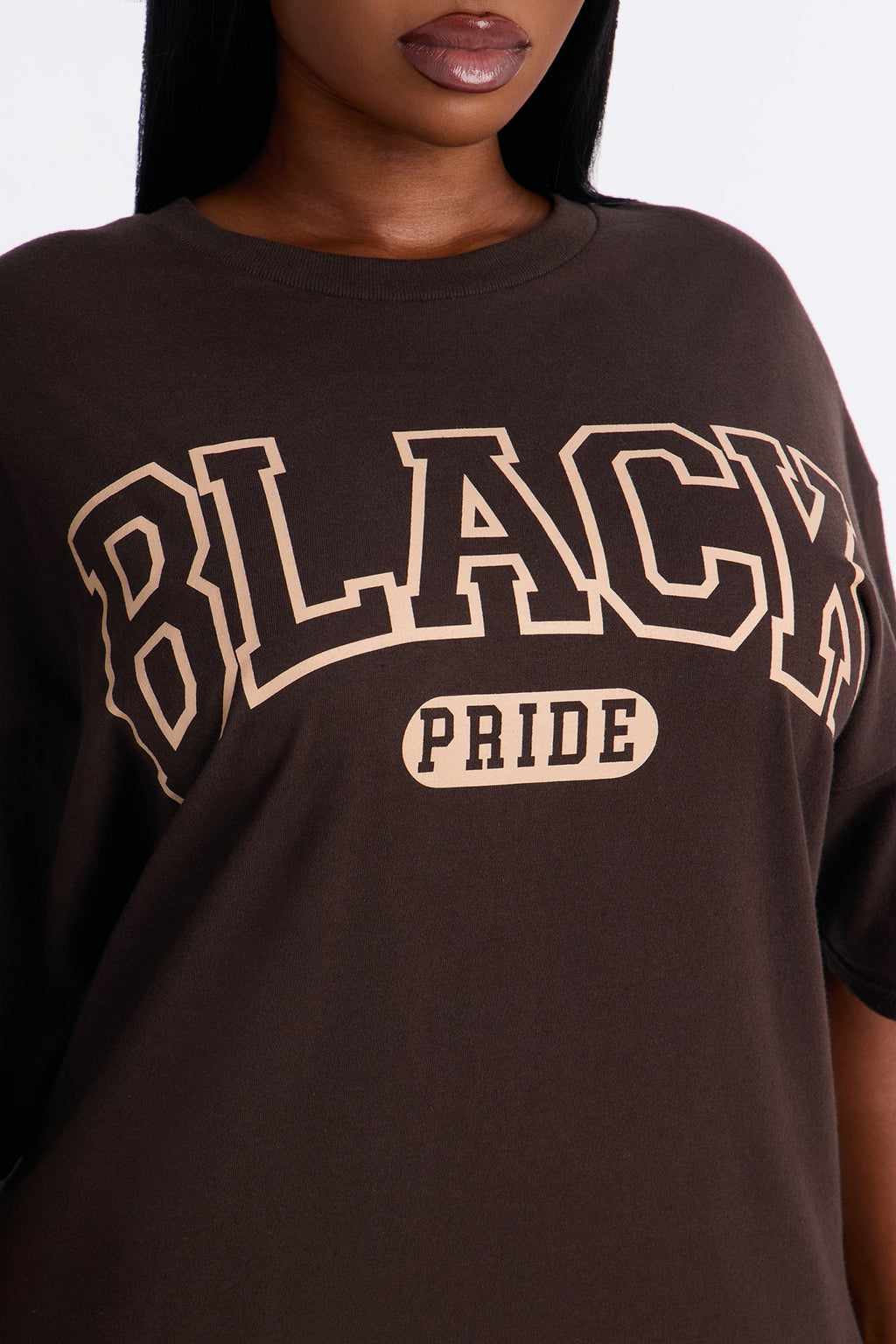 Black Pride Varsity Tee - Chocolate