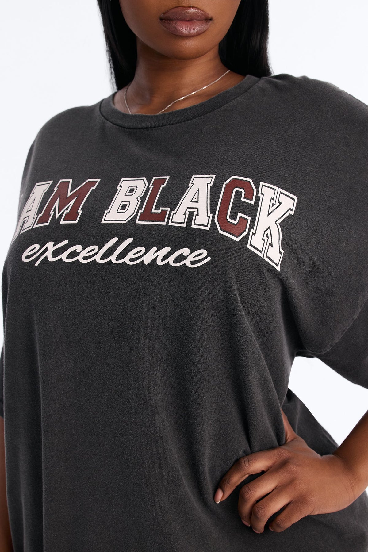 I Am Black Excellence Washed Tee - Black