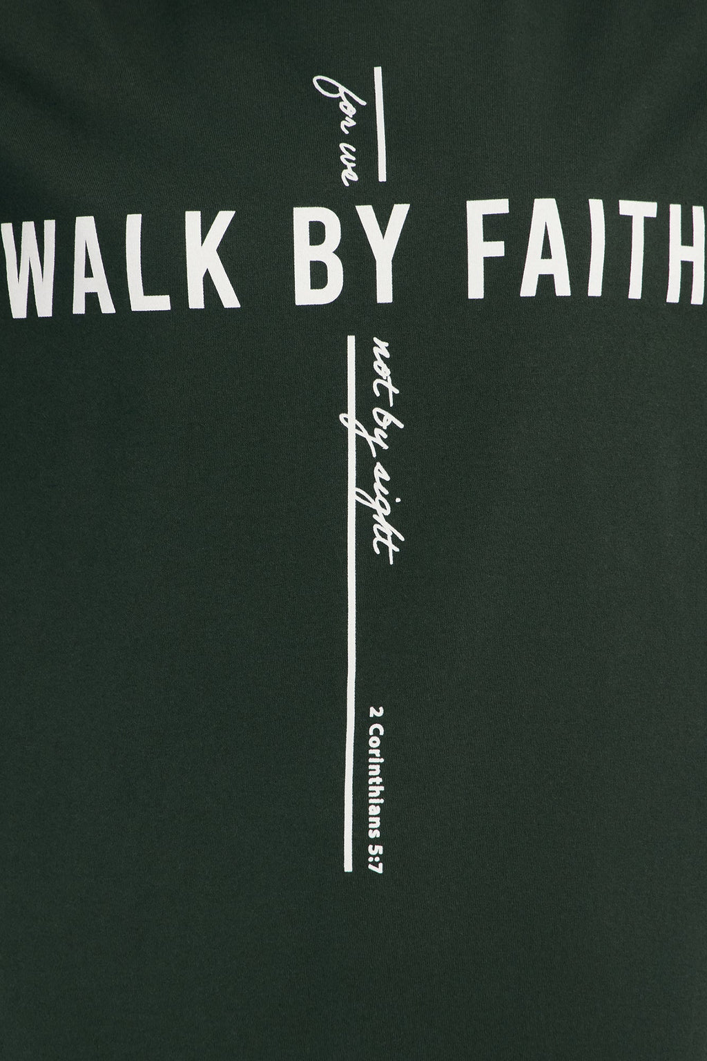Walk By Faith Cross Tee - Hunter
