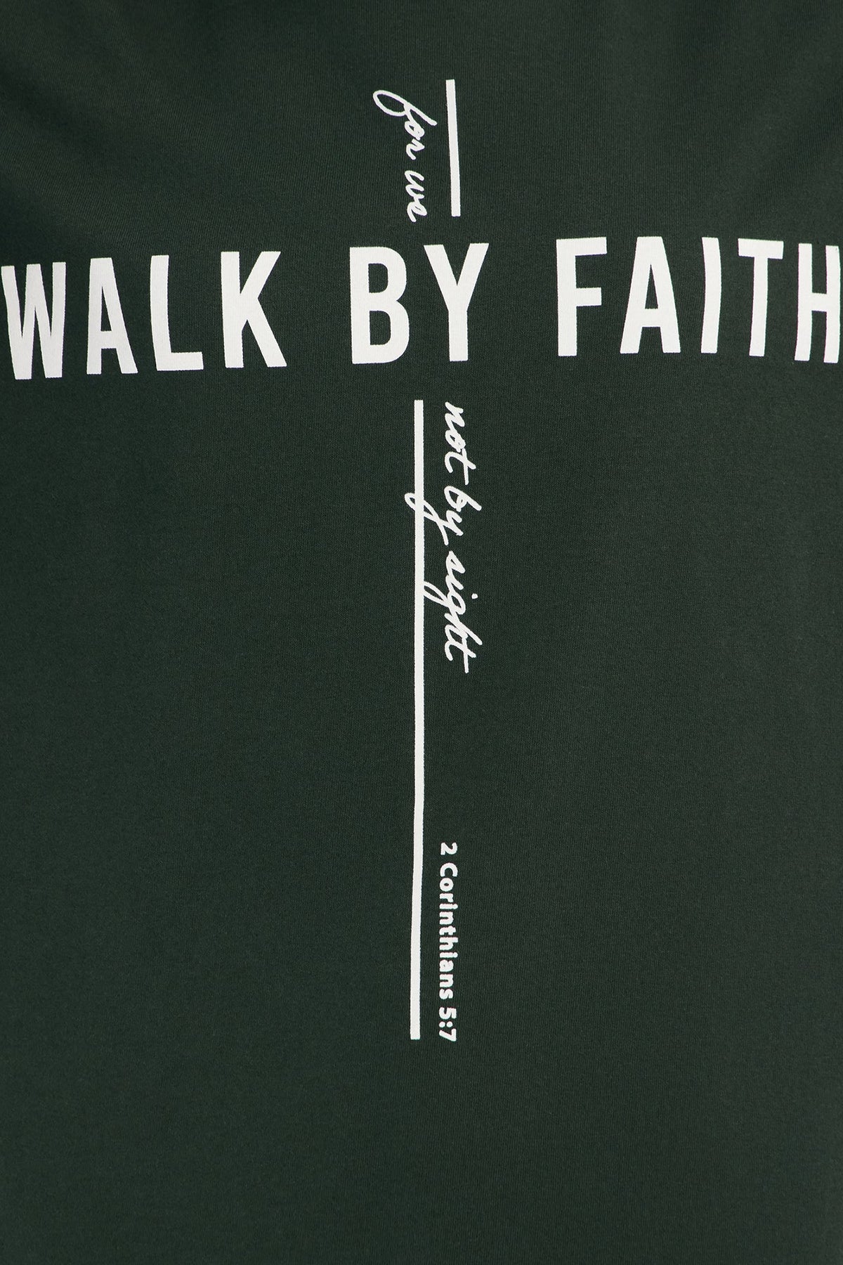 Walk By Faith Cross Tee - Hunter