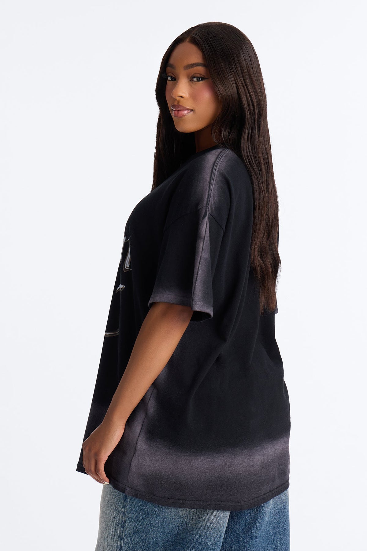 Psalm 23 Cross Washed Tee - Black