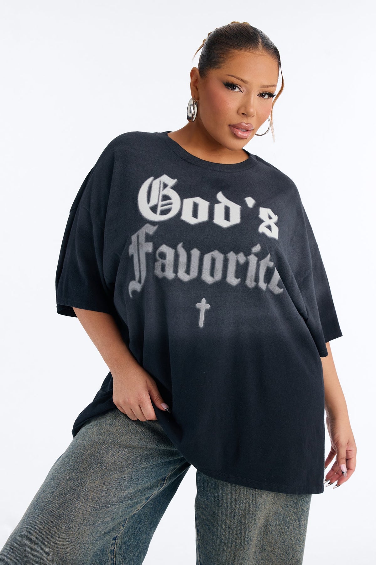 Gods Favorite Spray Washed Tee - Black