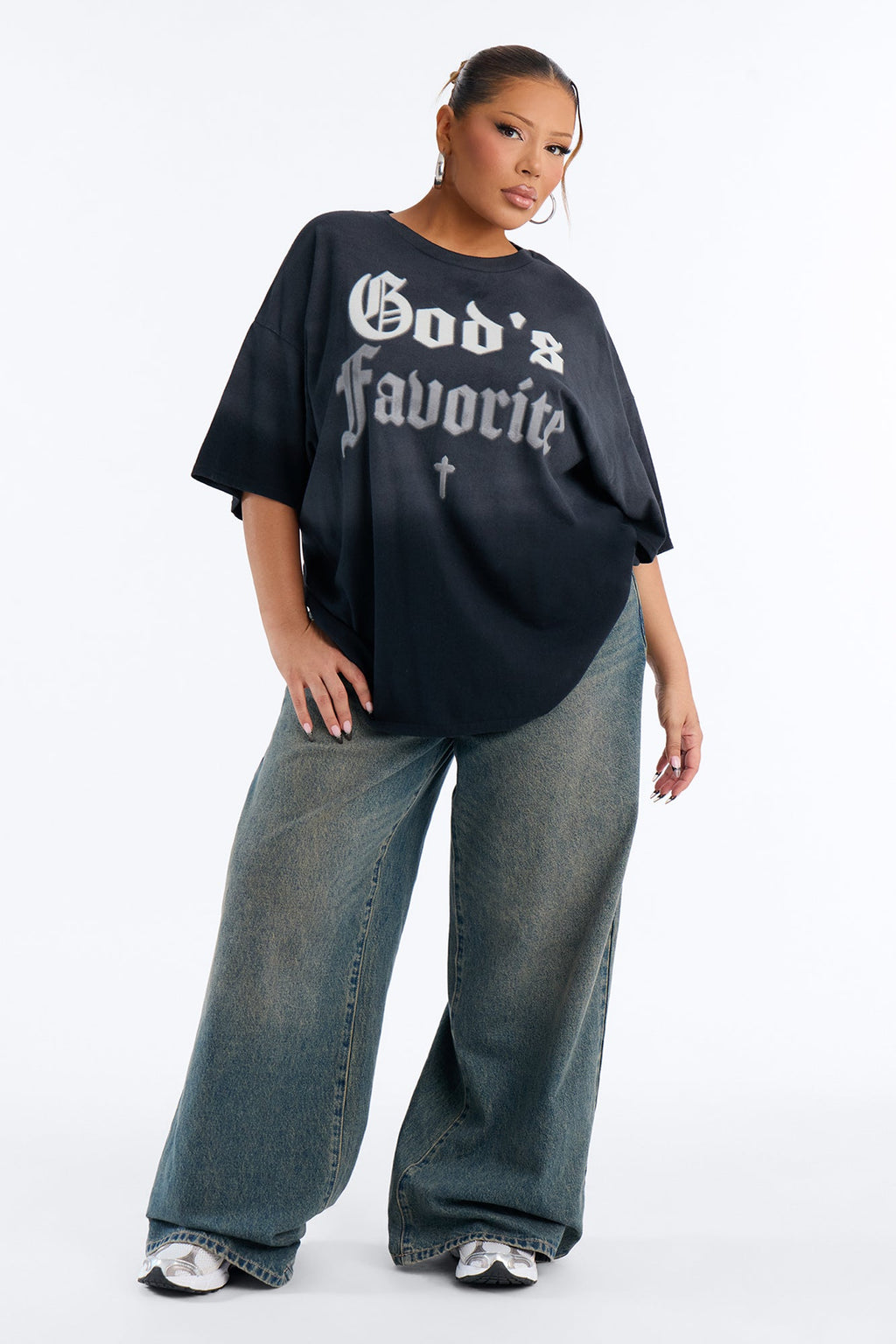Gods Favorite Spray Washed Tee - Black