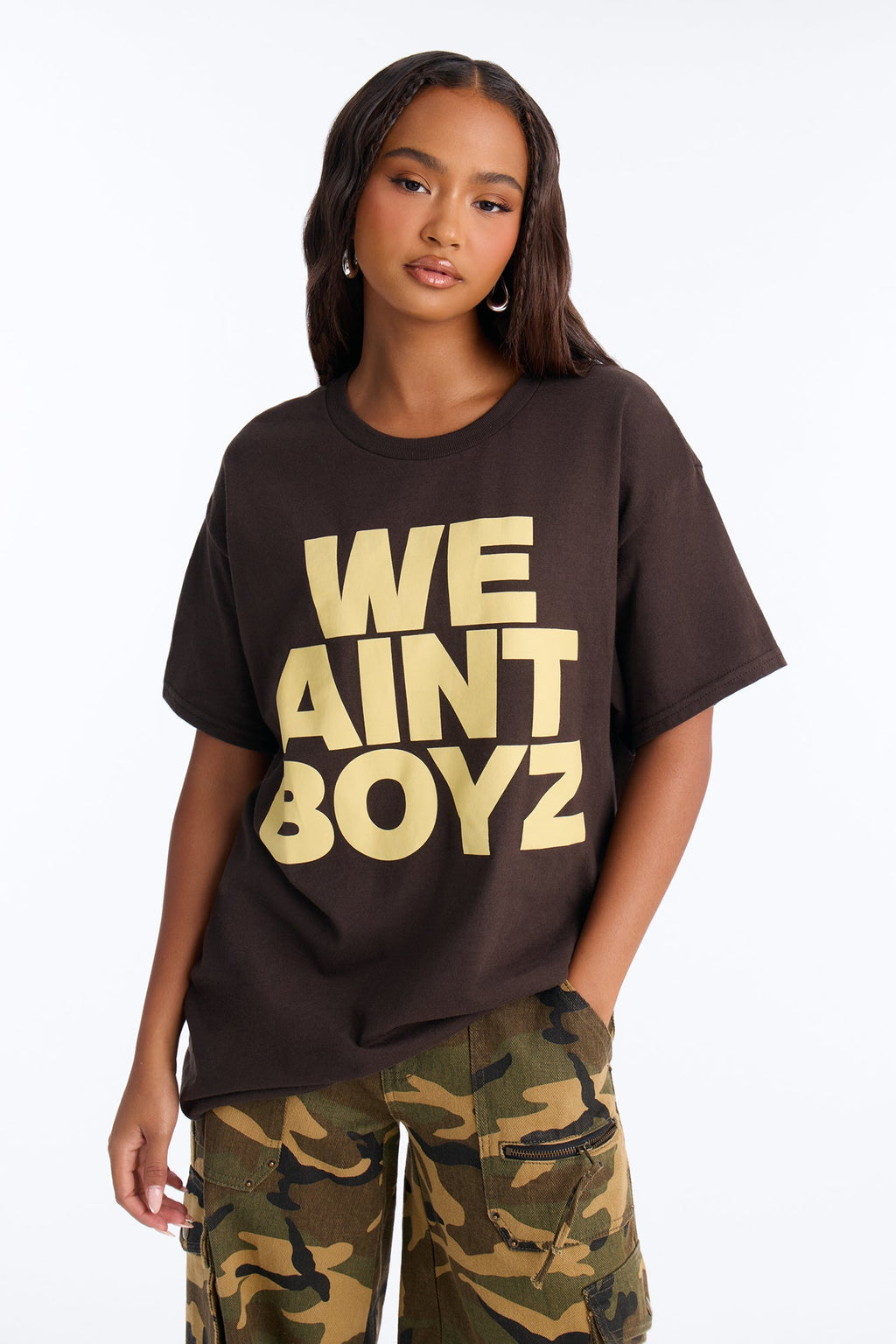 We Aint Boyz Tee - Chocolate