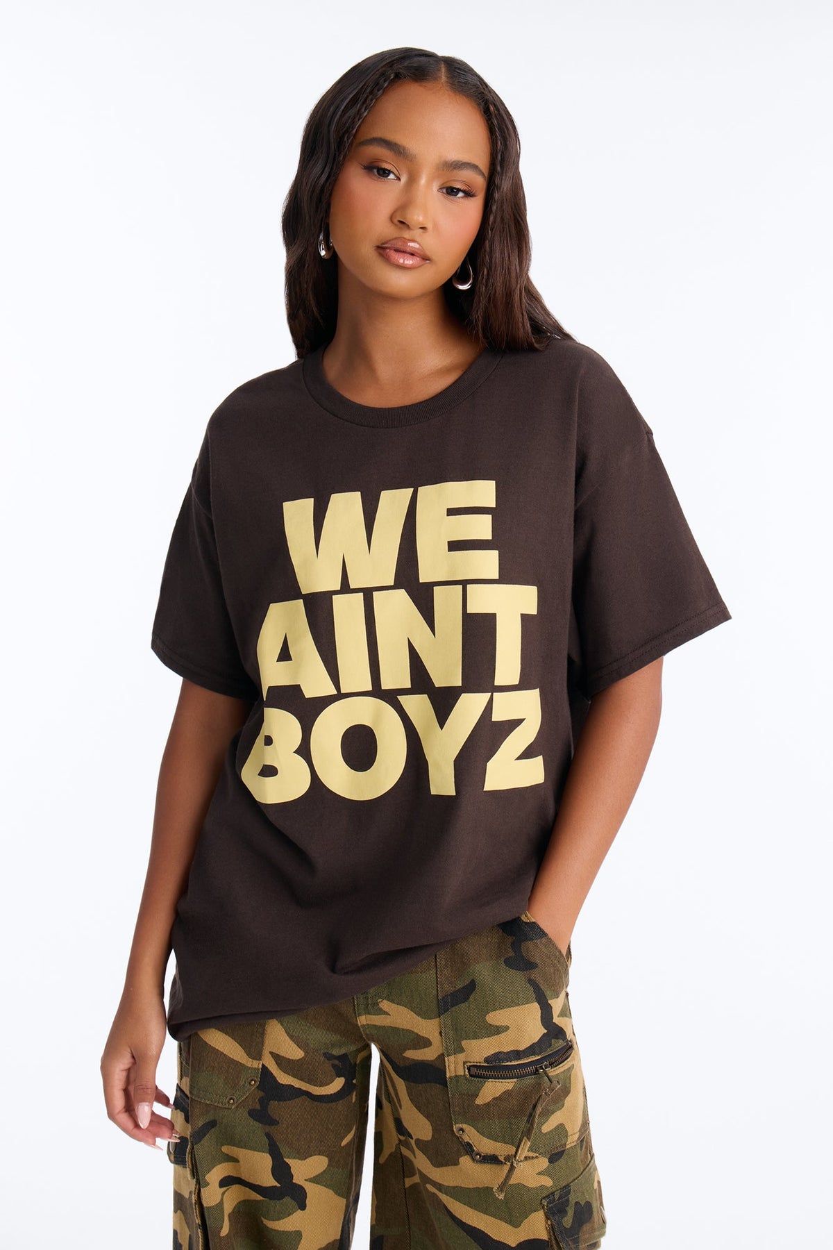 We Aint Boyz Tee - Chocolate