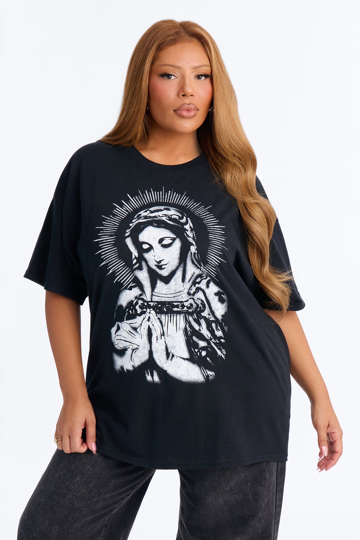 Sacred Saint Prayers Tee - Black