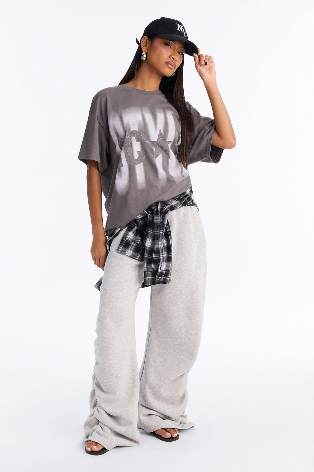 Style Icon Faded Tee - Charcoal