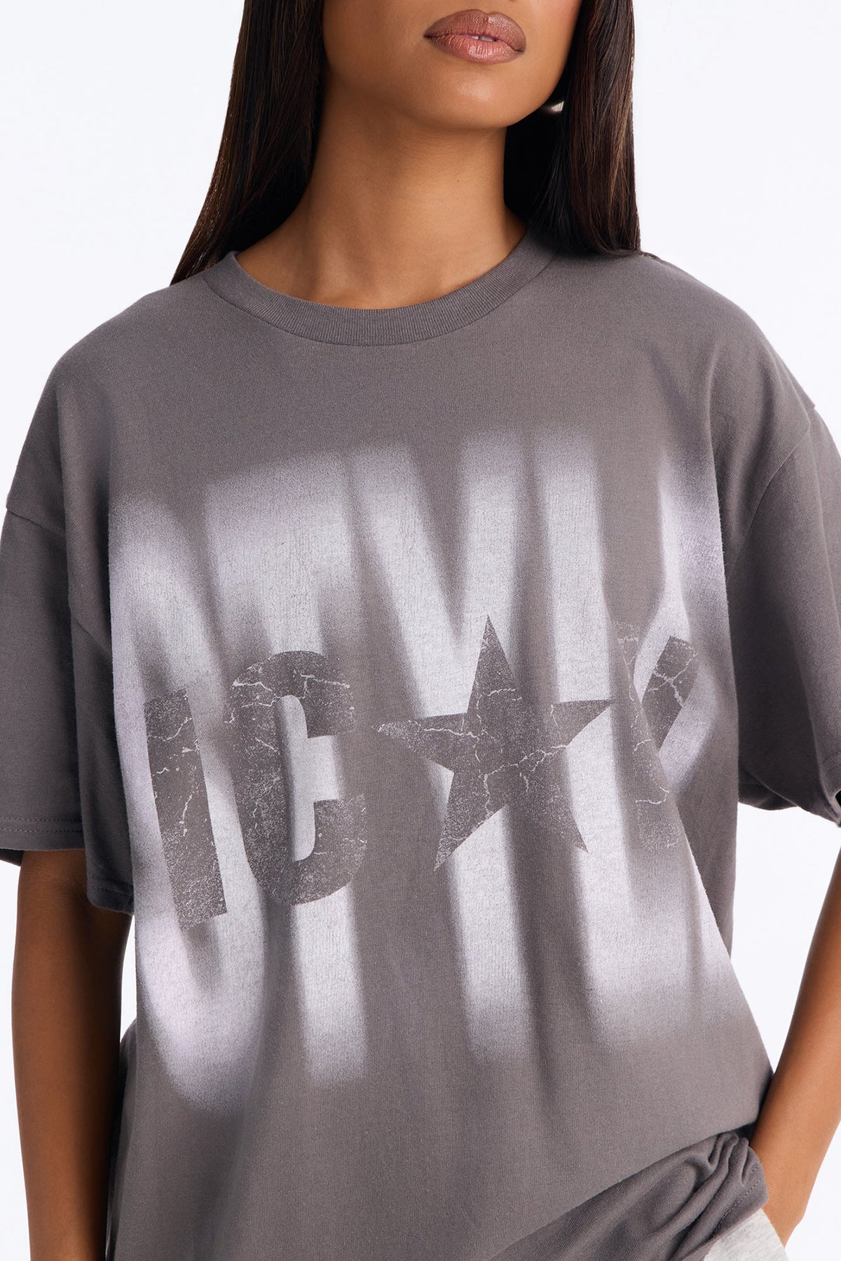 Style Icon Faded Tee - Charcoal