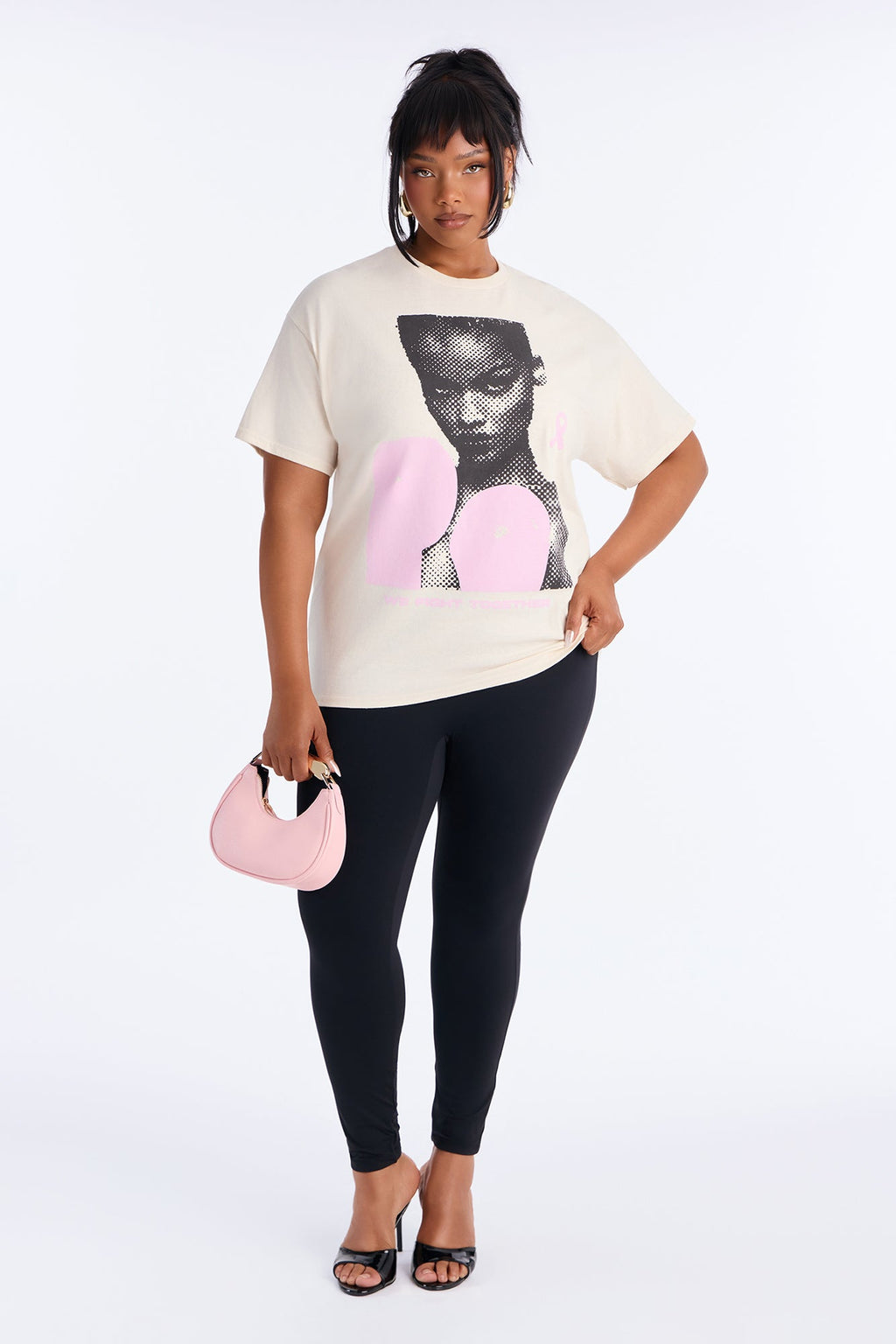 Beat Up Breast Cancer Tee - Natural
