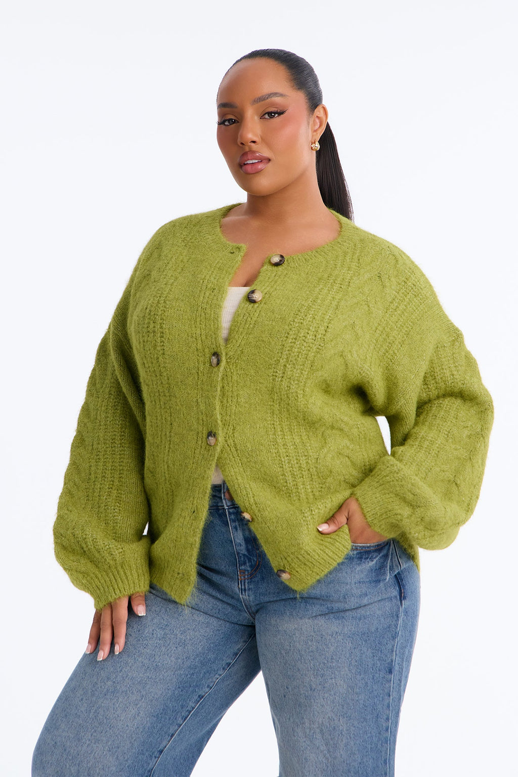 Living For Fall Cardigan - Chartreuse