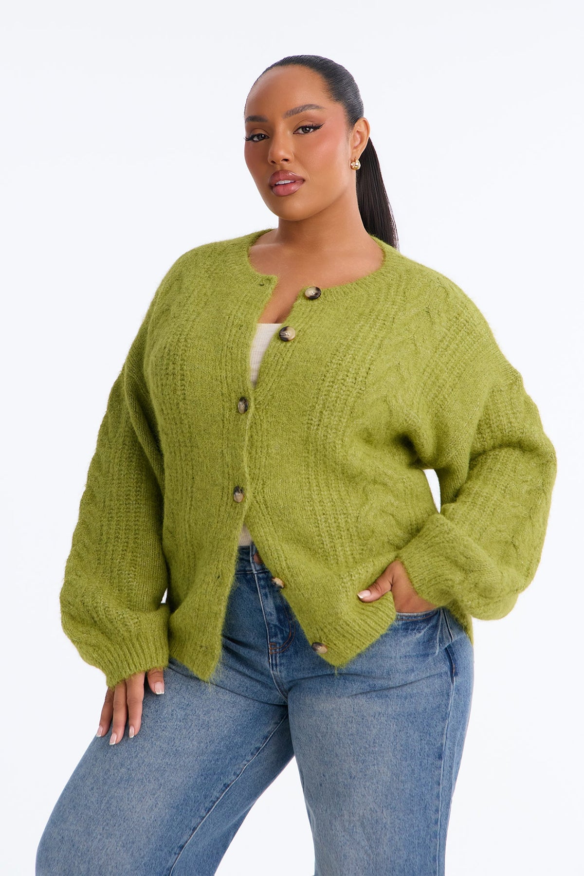 Living For Fall Cardigan - Chartreuse