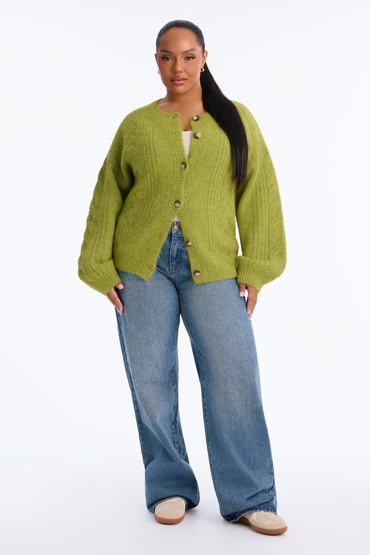 Living For Fall Cardigan - Chartreuse