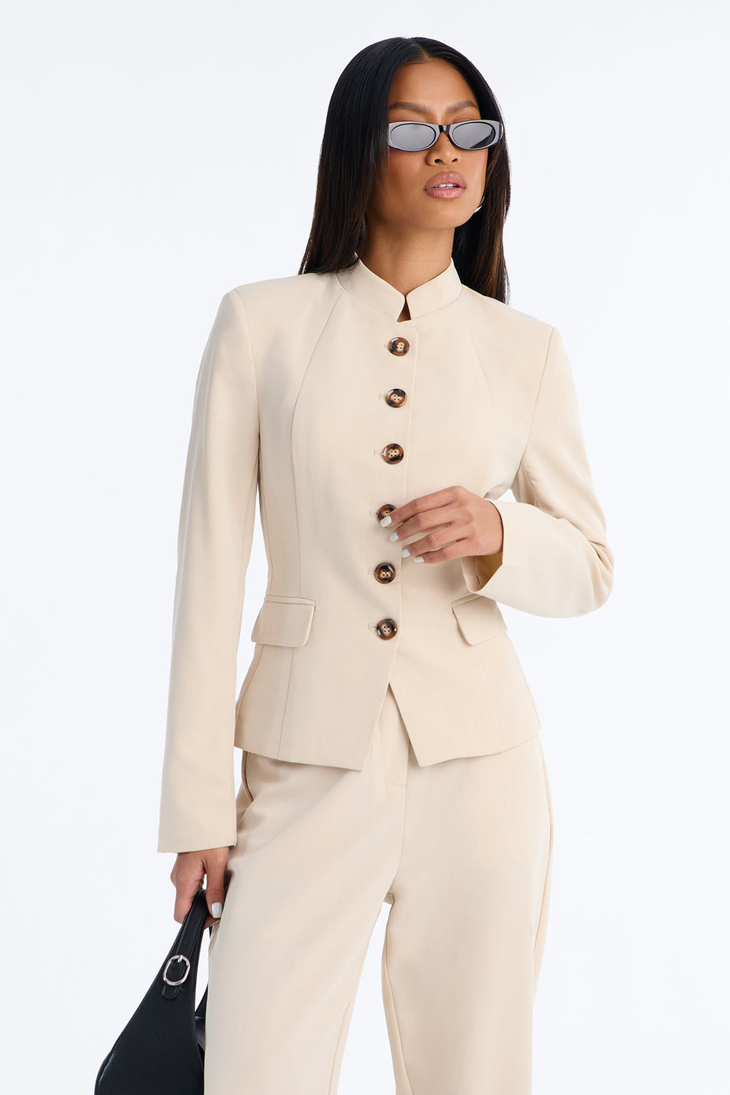 Giselle Blazer Pant Set - Cream