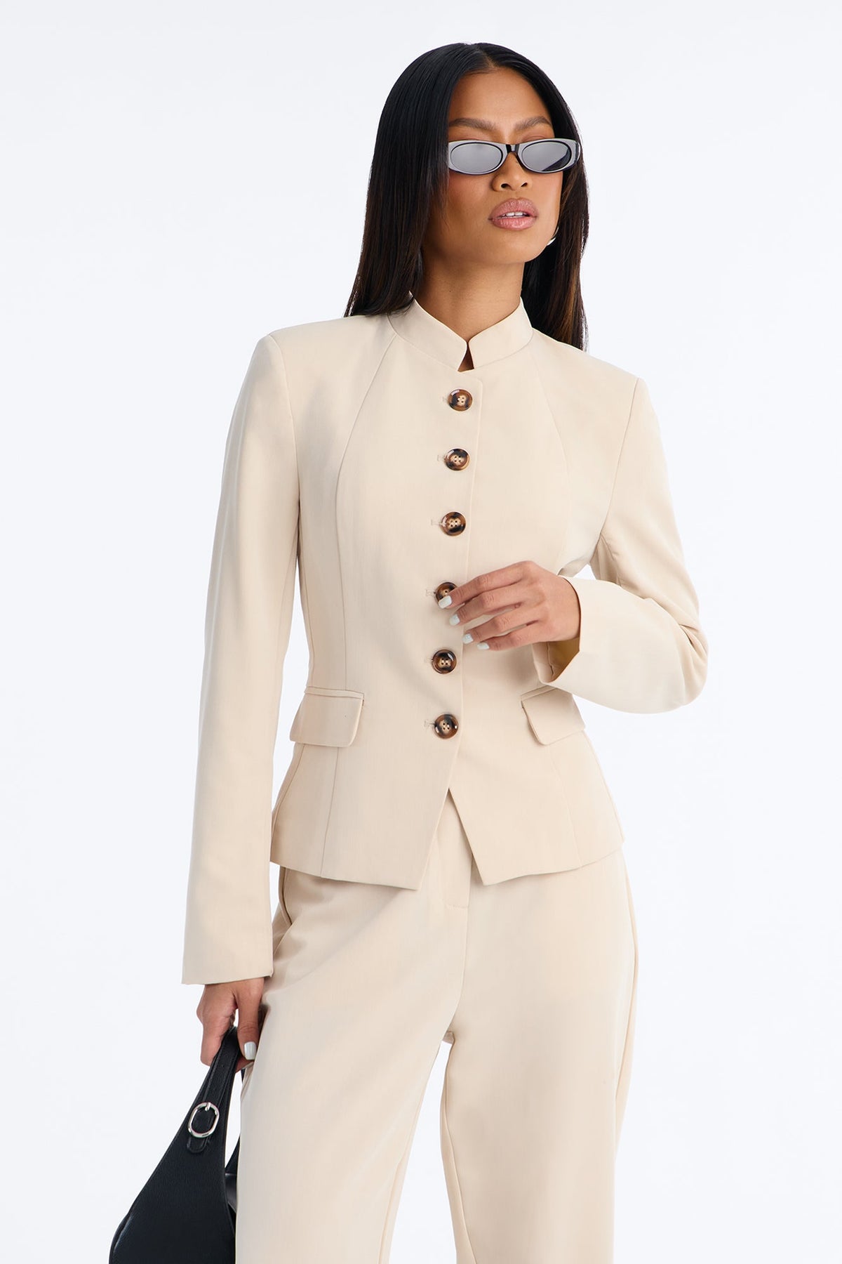Giselle Blazer Pant Set - Cream