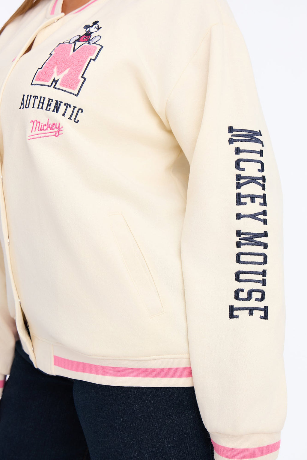 Authentic Mickey Bomber Jacket - Ivory