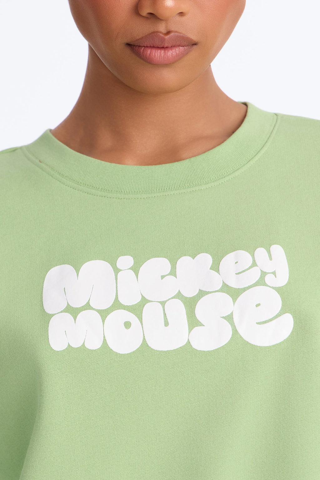Mickey Mouse Thumbs Up Crew Neck Sweatshirt - Mint