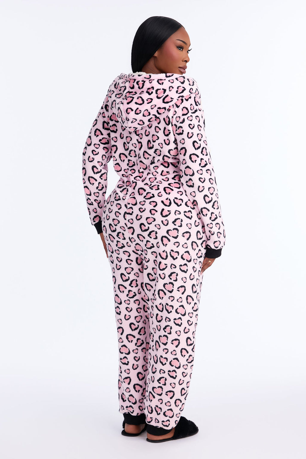 Asleep Under The Stars Hooded Plush PJ Onesie - Pink/combo