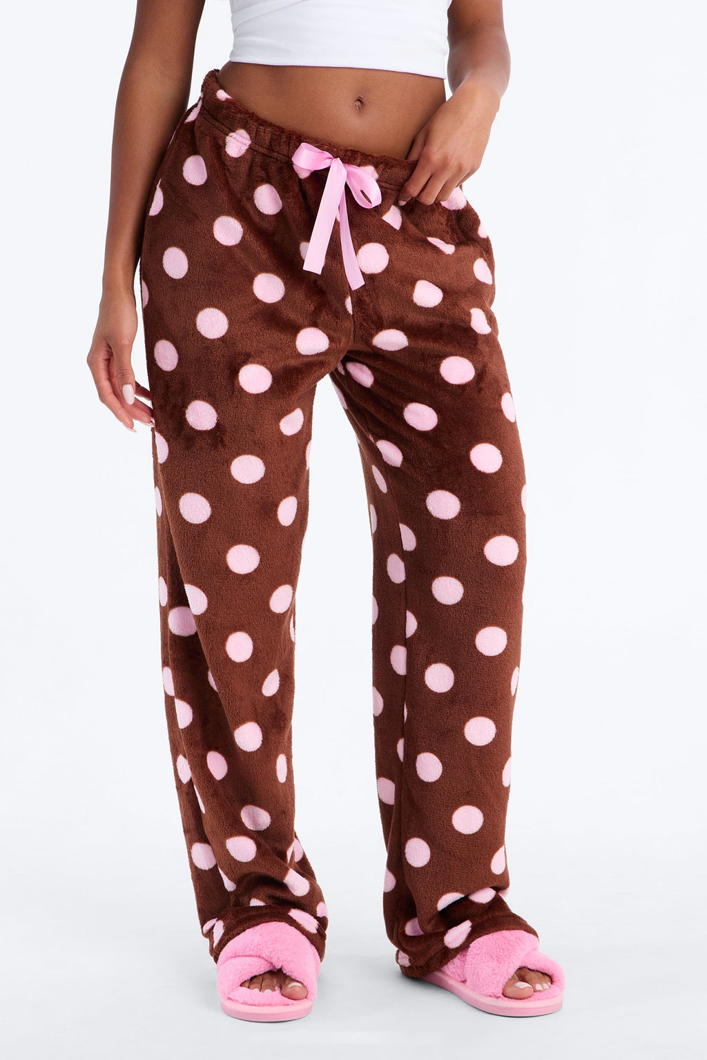 Pretty In Polka Dots PJ Pants - Chocolate