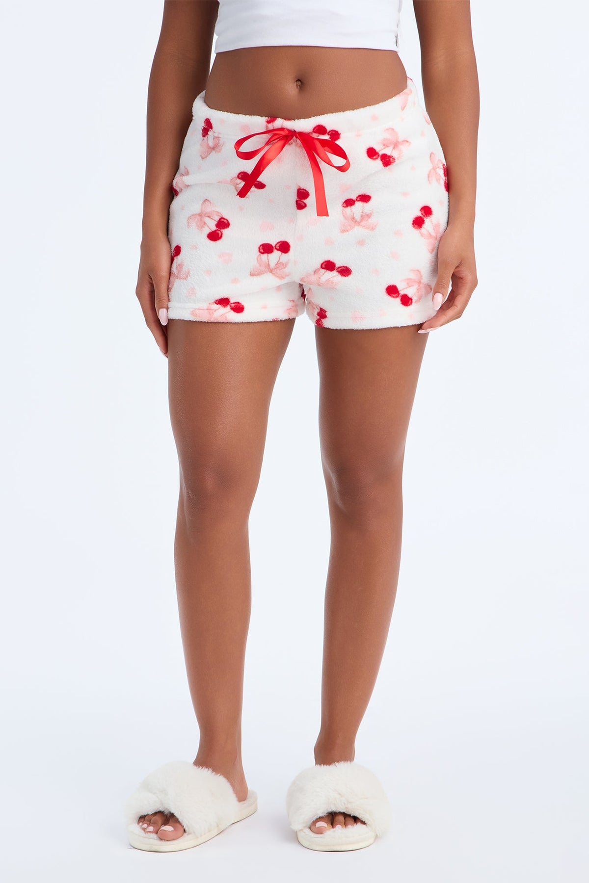 Cherry Sleepy PJ Short - White/combo