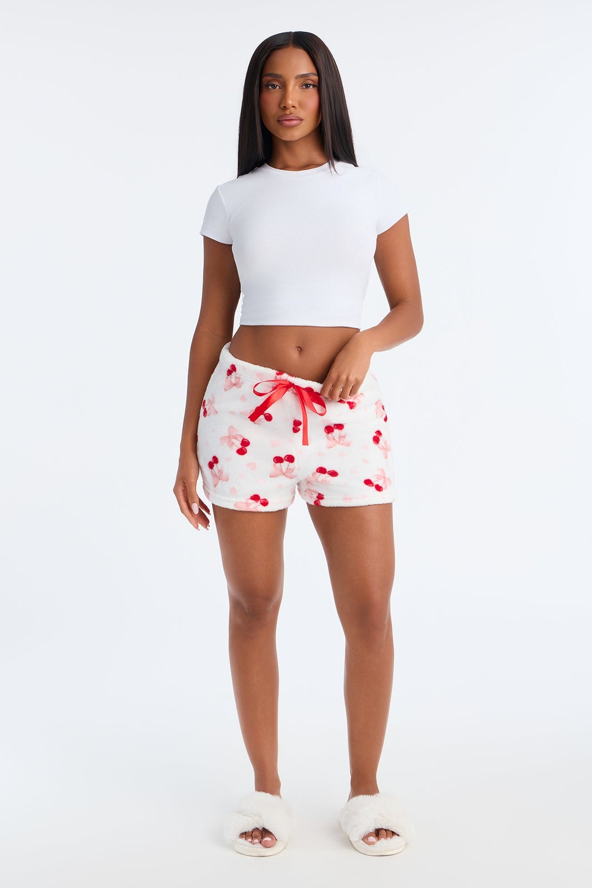 Cherry Sleepy PJ Short - White/combo