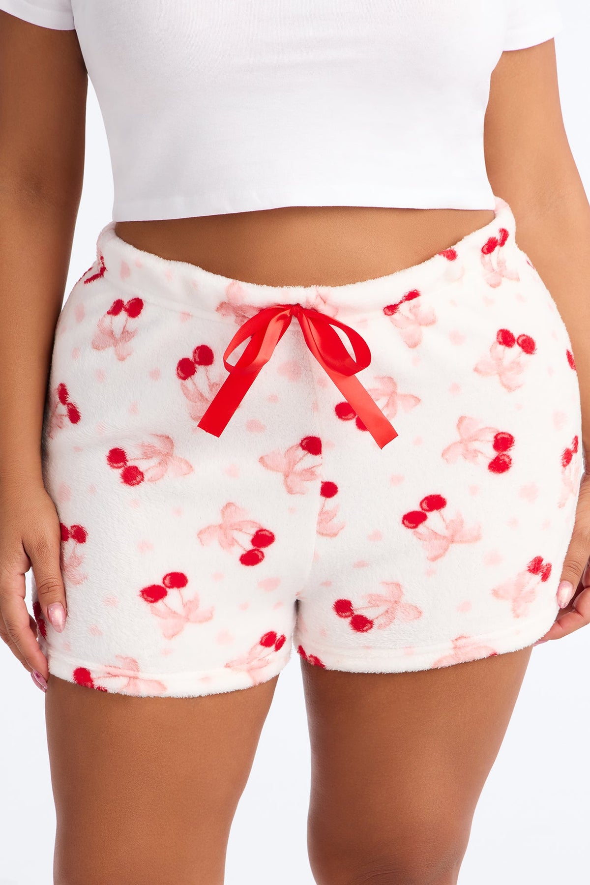 Cherry Sleepy PJ Short - White/combo